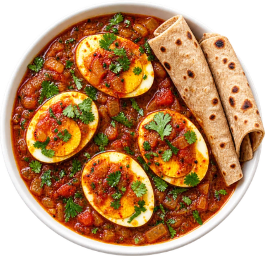 Egg Curry & Roti